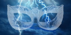 Mask with lightning